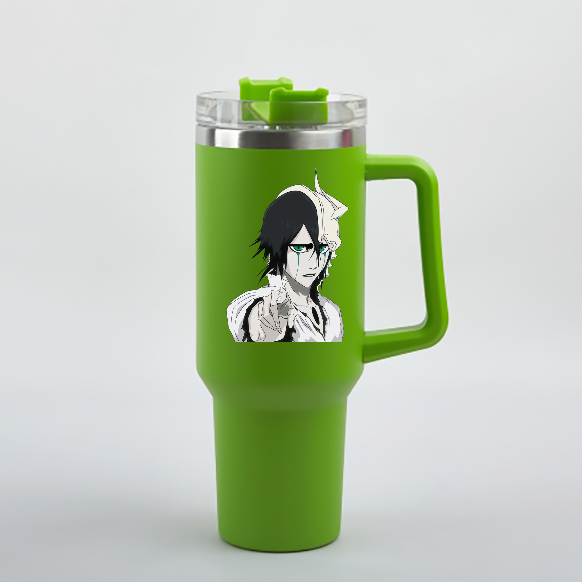 （画像用） ブリーチ ウルキオラ·シファー BLEACH Ulquiorra cifer 1200mL車用タンブラー - クリスタルステッカー（プラスチックストロー付き）